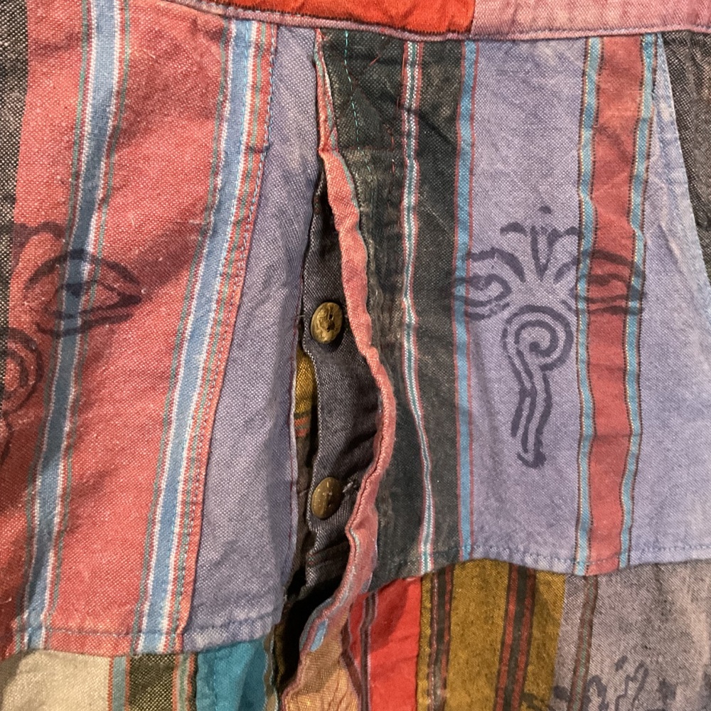 Boho Patchwork Multicolored Overalls - image 4